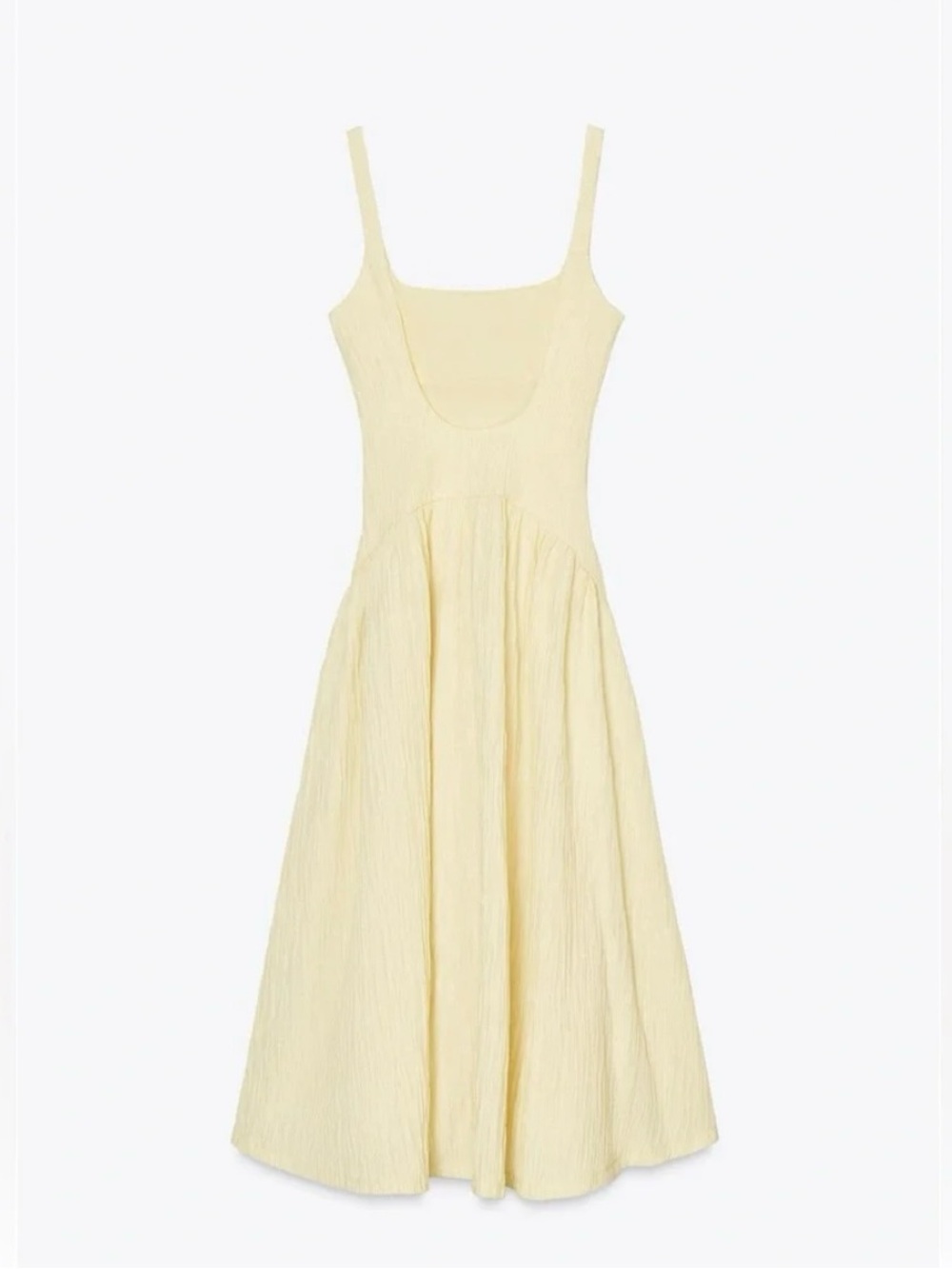 ZARA~ Textured Midi Dress NWT Small and Medium - Picture 3 of 11